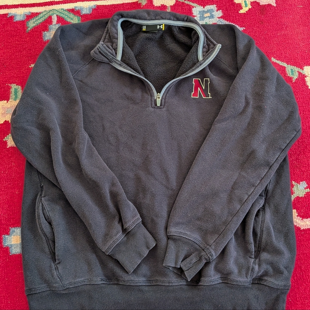 LG Men's Dark Gray Zip-Up Sweater
